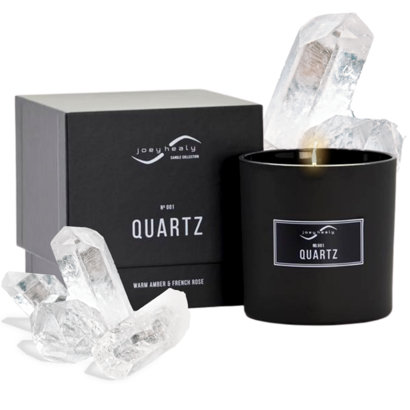 Quartz Candle. Warm Amber and French Rosescent.